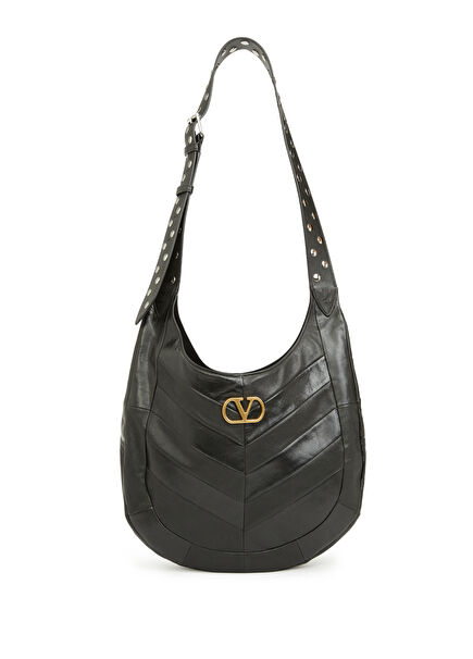 Hoboho Black Men's Leather Crossbody Bag