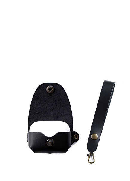 Handmade Black Leather Case for Apple AirPods Pro 2