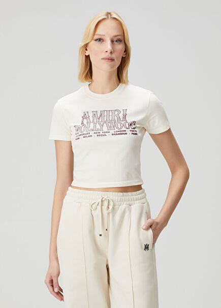 Amiri Hollywood Ekru T-shirt