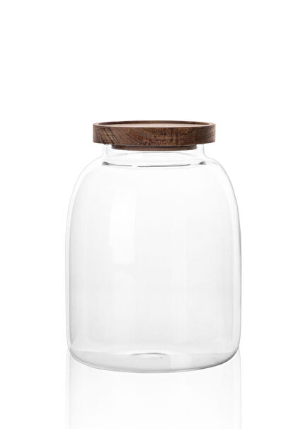 Ahşap Kapaklı Cam Kavanoz