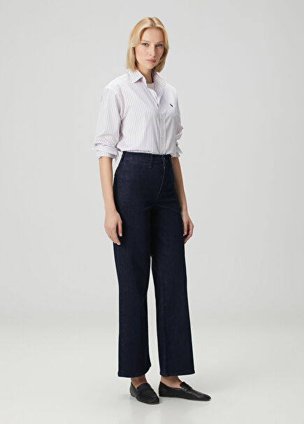Epic Hadley Wide Leg Koyu Mavi Jean Pantolon