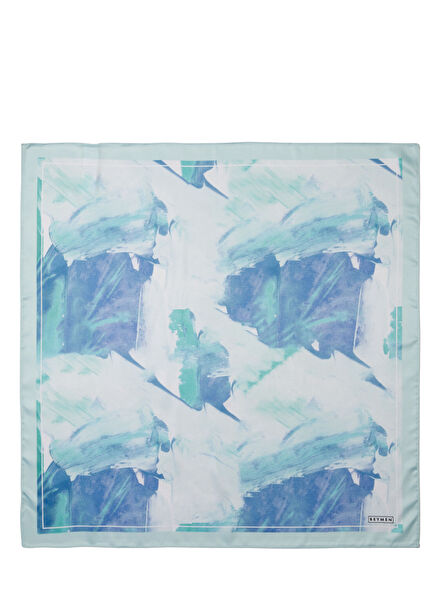 Multicolored Patterned Women's Satin Scarf