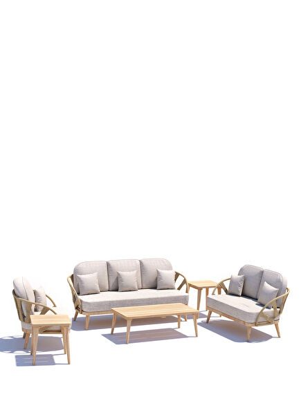 Krabi Cream Rattan Garden Seating Set
