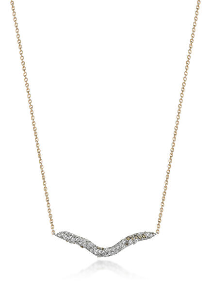 Cactus Women's Necklace with 18K Gold Diamonds