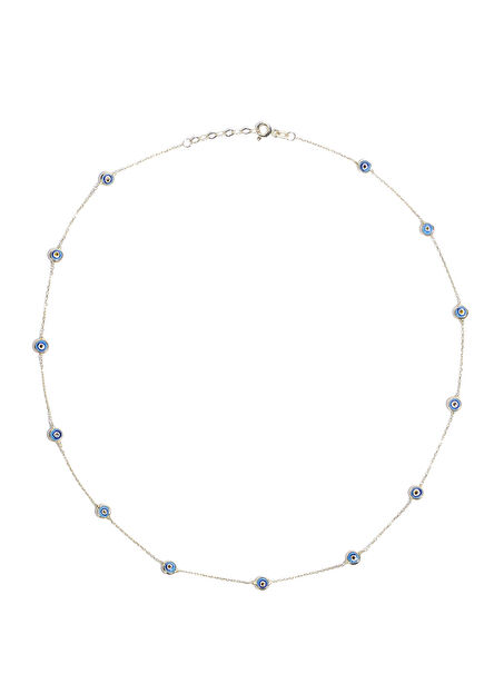 Evil Eye Beaded Women's Gold Necklace