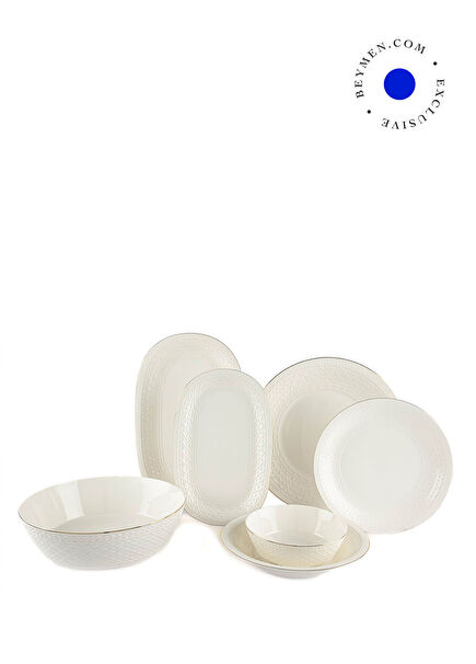 Gold Cross Premium New Porselen 6 Kişilik 27 Parça Yemek Takımı