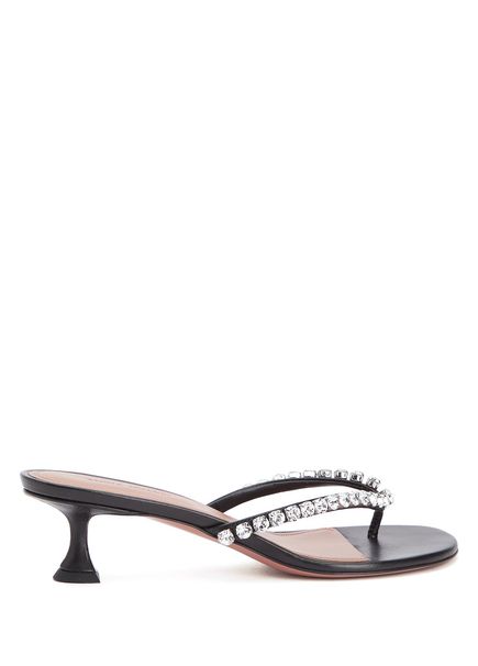 Gigi Black And White Women's Leather Sandals