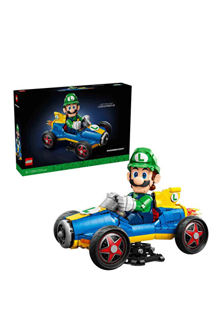 Mario Kart Luigi ve Mach 8 2234 Parça Yaratıcı Sergileme Modeli Yapı Oyuncağı Seti
