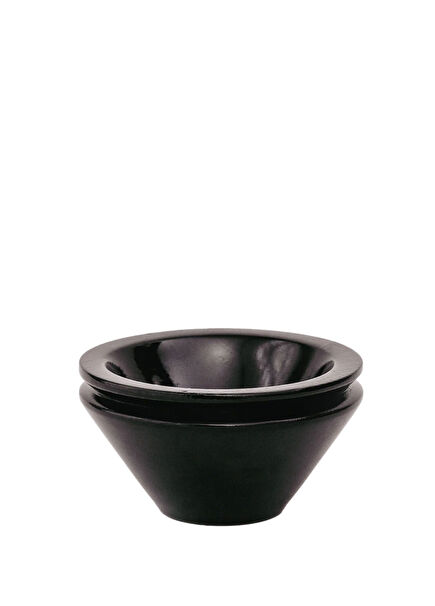 Crescendo Siyah Ahşap Mini Konik V Vazo