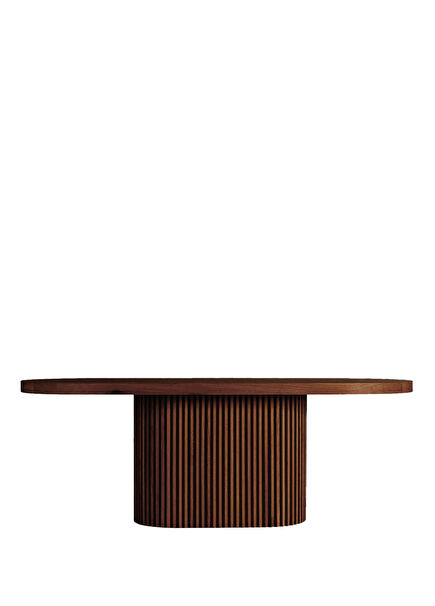 Docia Serisi Kahverengi Masif Ahşap Yemek Masası