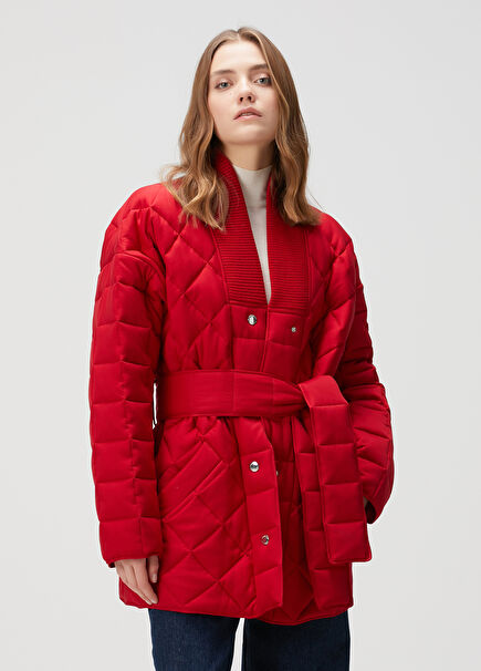 Red Quilted Jacket