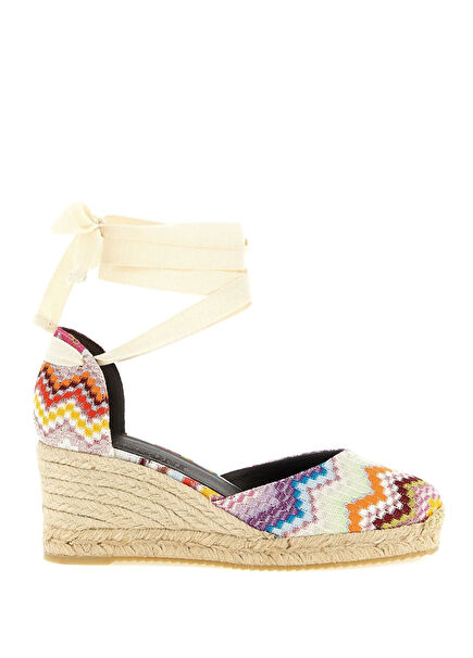Multicolored Pattern Platform Women's Espadrilles