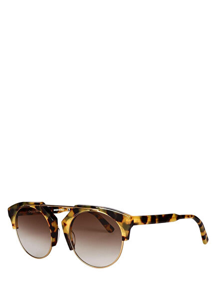 Vivara Col 06 Gold Havana Brown Acetate Unisex Sunglasses