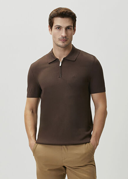 Kahverengi Polo Triko