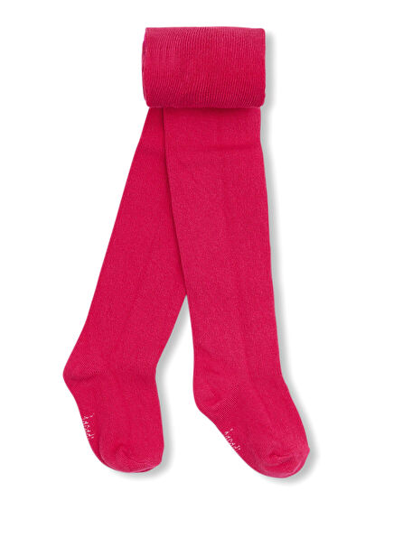 Pembe Yumuşak Örgü Kız Bebek Külotlu Çorap