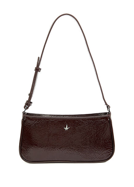 Bordo Kadın Deri Omuz Çantası