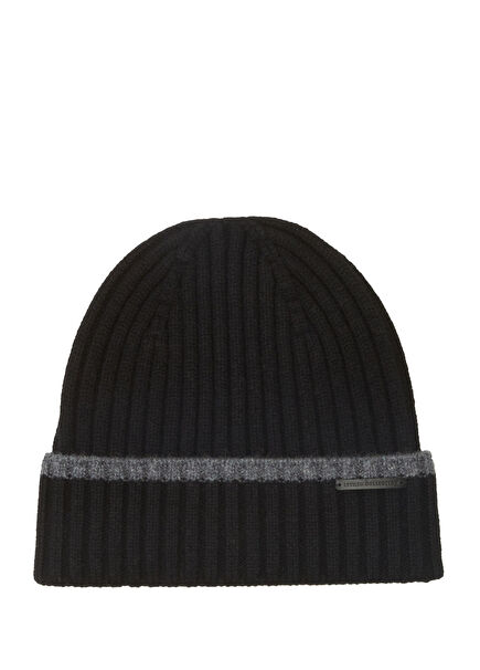 Black Men's Wool Beanie