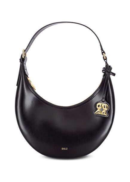 Luna Siyah Kadın Deri Omuz Çantası