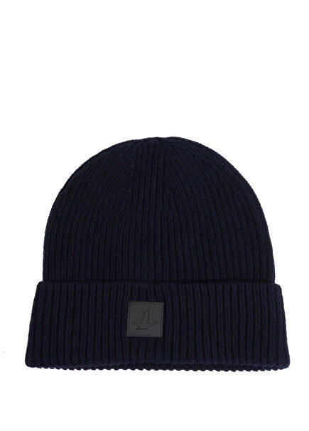 Navy Blue Men's Cashmere Blend Beanie