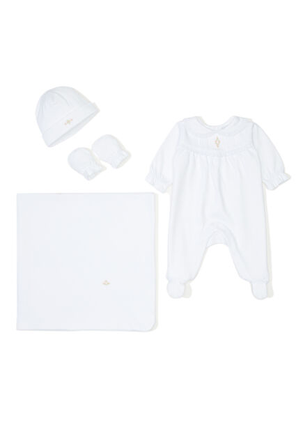 Beyaz 4lü Kız Bebek Hediye Seti