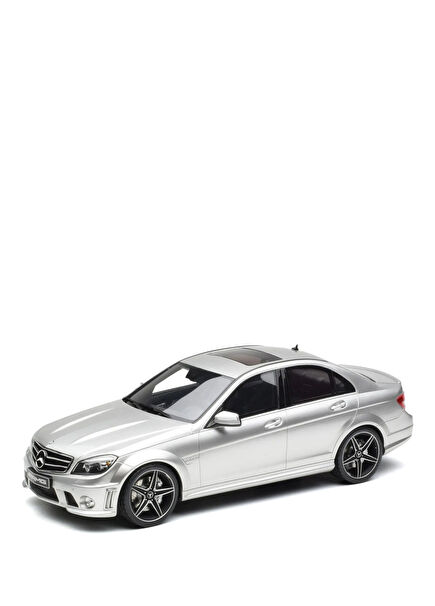 1:18 2007 Mercedes Benz C63 AMG Silver Model Araba