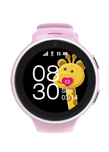 Round Pink Smart Kids Watch