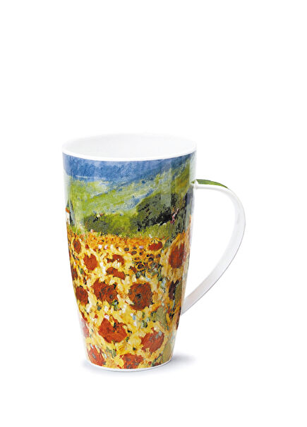 Sunflower Patterned Porcelain Mug