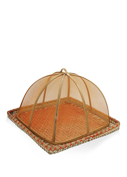 Transparan Bambu Hasır Sunum Tepsisi