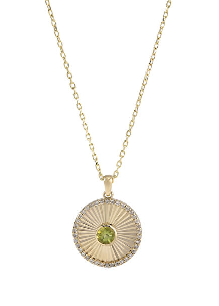 Zebercet Diamond Medallion 14K Gold Women's Necklace
