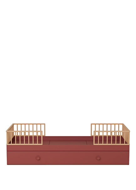 Dual Montessori Burgundy Baby Bed Children's Bed 120 x 200 cm