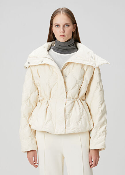 Alessia Kırık Beyaz Kapüşonlu Mont