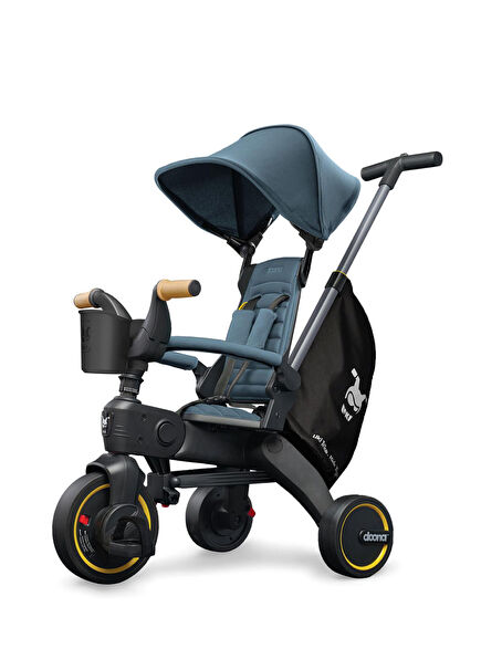 Liki Trike S5 Tek Parça Katlanır 3 Tekerlekli Mavi Bebek Bisikleti