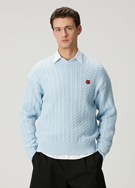 Boke Flower Blue Sweater