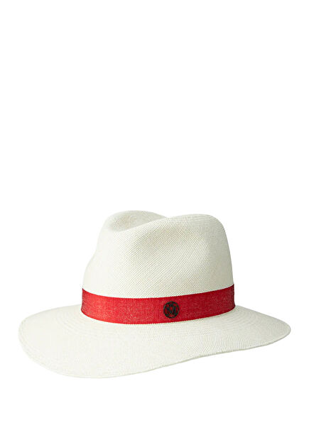 Henrietta Red and White Women's Linen Hat