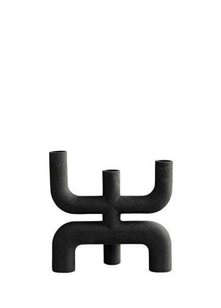 Cobra Siyah Seramik Şamdan