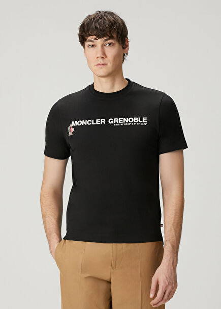 Siyah Logo Baskılı T-shirt