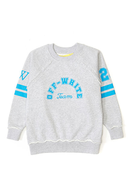 Gri Logolu Erkek Çocuk Sweatshirt