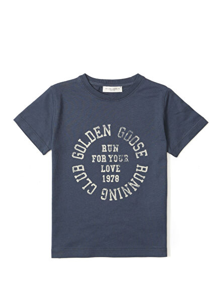 Lacivert Logolu Erkek Çocuk T-shirt