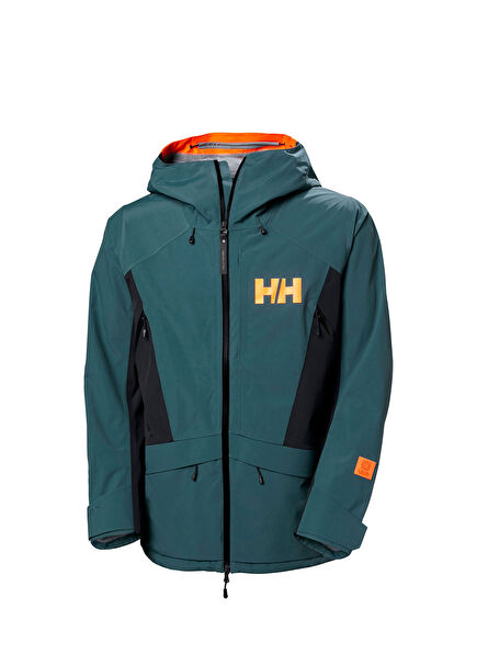 Sogn Evo Shell Helmet Compatible Hood Waterproof Khaki Men's Ski Jacket