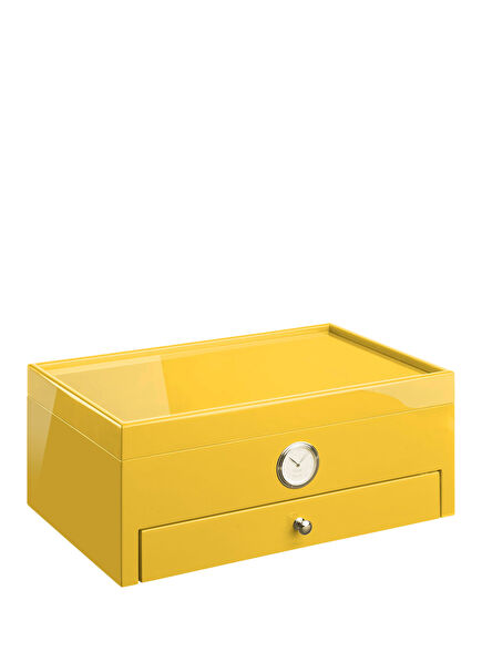 Italy Handmade Roma Collection Special Club Edition Yellow 100's Humidor Cigar Box