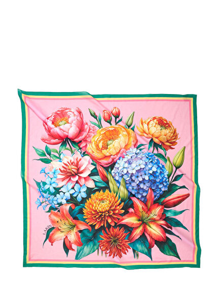 Summer Bliss Floral Patterned Cotton Women's Pareo and Shawl