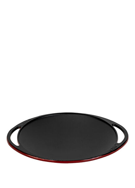 Burgundy Cast Iron Round Monolithic Double Handle Hair Roasting Pan 28 cm