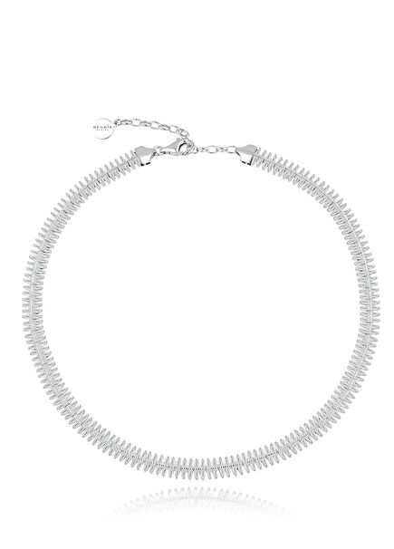 Diana 925 Rhodium Plated Women's Necklace on 925 Sterling Silver