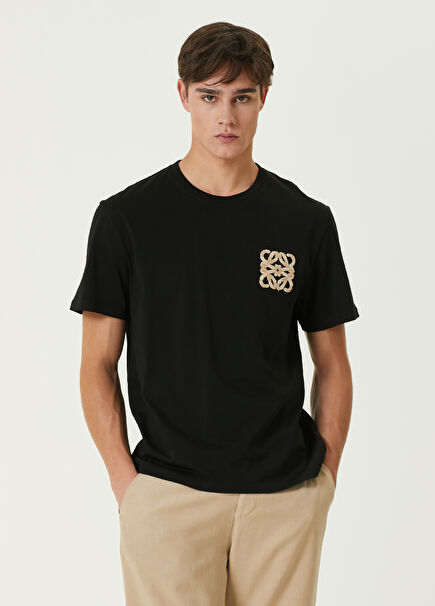 Black Logo Detailed T-shirt
