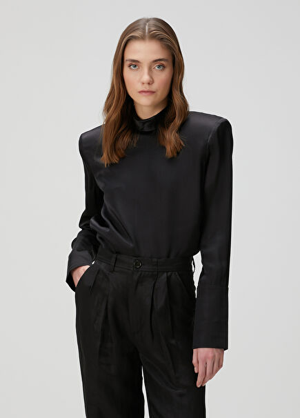 Black Silk Blouse