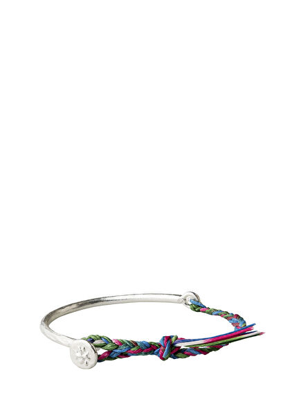 Wish Handmade Colorful String 925 Sterling Women's Silver Bracelet