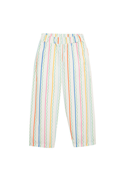 Naughty Striped Cotton Renkli Baskılı Unisex Çocuk Pantolon