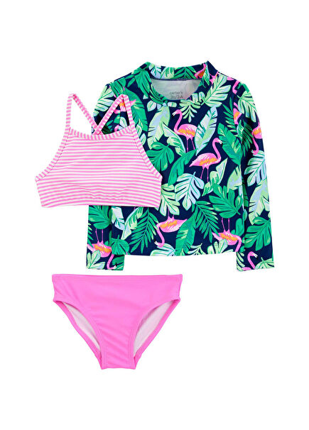 Küçük Kız Çocuk Güneş Koruyucu Mayo Set