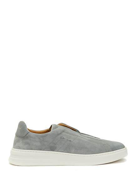 Grey Men's Leather Sneakers