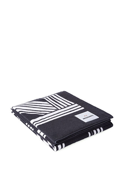 Nastri Navy Blue White Beach Towel